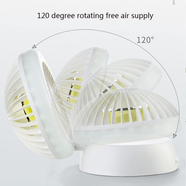 CYZ-00099 Mushroom Night Light Fan Mini USB Office Desktop Portable Silent Fan(White)