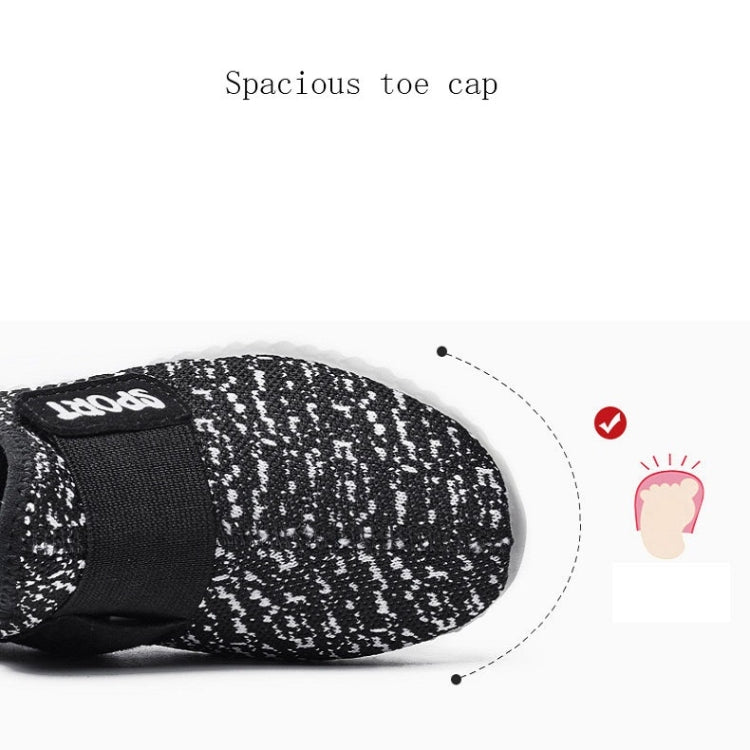 Led Light Luminous Shoes Flying Woven Sports And Leisure Shoes For Children, Size: 27