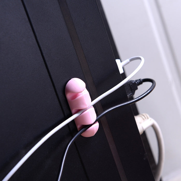 10 PCS Paste Type Headphone Data Cable Organizer