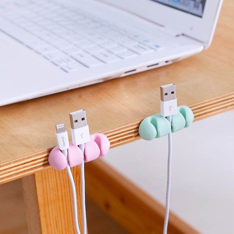 10 PCS Paste Type Headphone Data Cable Organizer