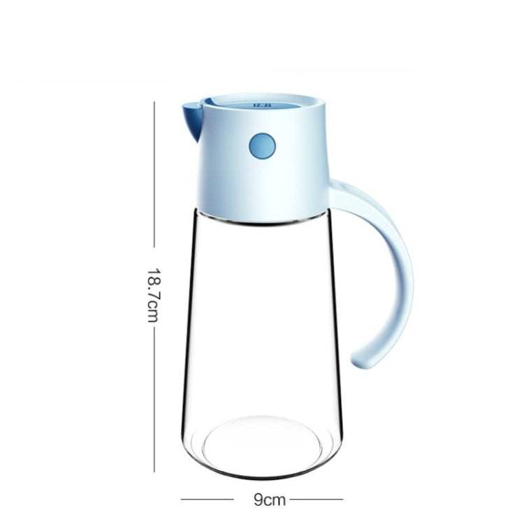 Kitchen Automatic Opening And Closing Oil Can Leak-Proof Seasoning Bottle With Lid, Capacity: 550ml (Blue)