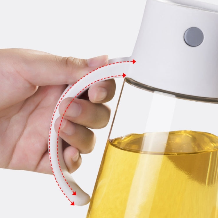 Kitchen Automatic Opening And Closing Oil Can Leak-Proof Seasoning Bottle With Lid, Capacity: 550ml (White)
