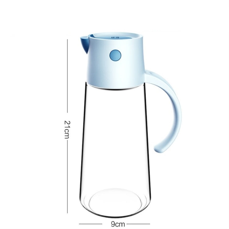 Kitchen Automatic Opening And Closing Oil Can Leak-Proof Seasoning Bottle With Lid, Capacity: 650ml (Blue)