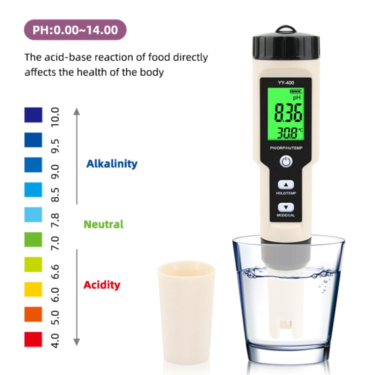 Portable Hydrogen-Rich Pen PH Meter/ORP/TEMP 4 in 1 Test Pen