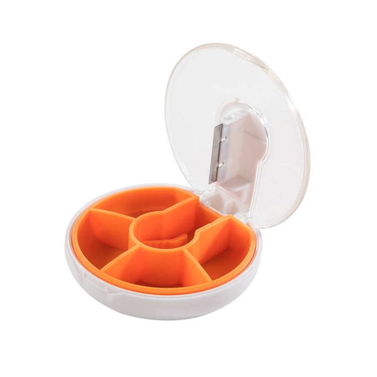 5 PCS Portable Sealed Pill Box Travel Pill Storage Box Cuttable Type (White)