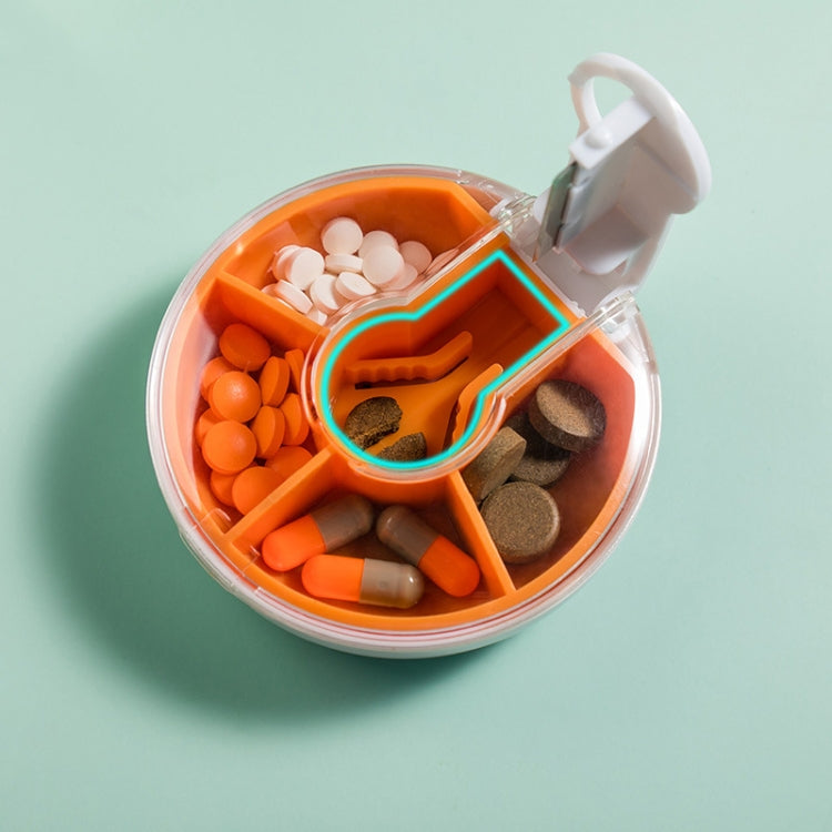5 PCS Portable Sealed Pill Box Travel Pill Storage Box Cuttable Type (White)