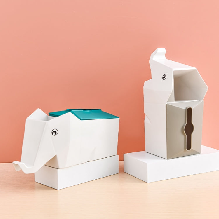 2 PCS Cartoon Elephant Tissue Box Desktop Multi-function Storage Box Household Mobile Phone Holder