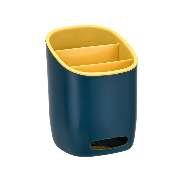 3 PCS Double-Layer Compartment Drain Chopstick Cage Multifunctional Kitchen Tableware Storage Box