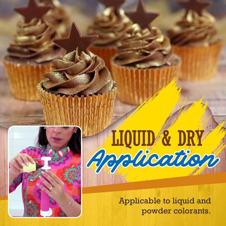 2 PCS Cake Coloring Manual Duster Cake Spray Tube Baking Decoration Tool