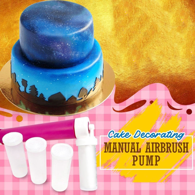 2 PCS Cake Coloring Manual Duster Cake Spray Tube Baking Decoration Tool