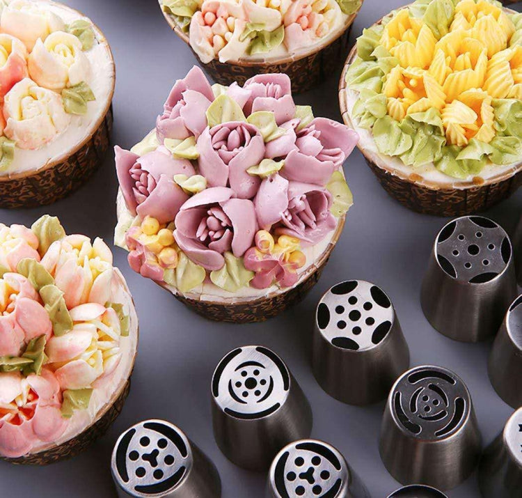 2 Sets 27 in 1 Decorating Mouth Set Seamless Cream Squeezing Mouth