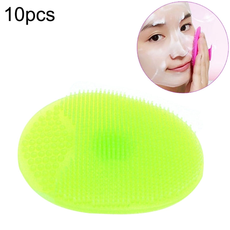 10 PCS Cleaning Pad Wash Face Facial Exfoliating Brush SPA Skin Scrub Cleanser Tool