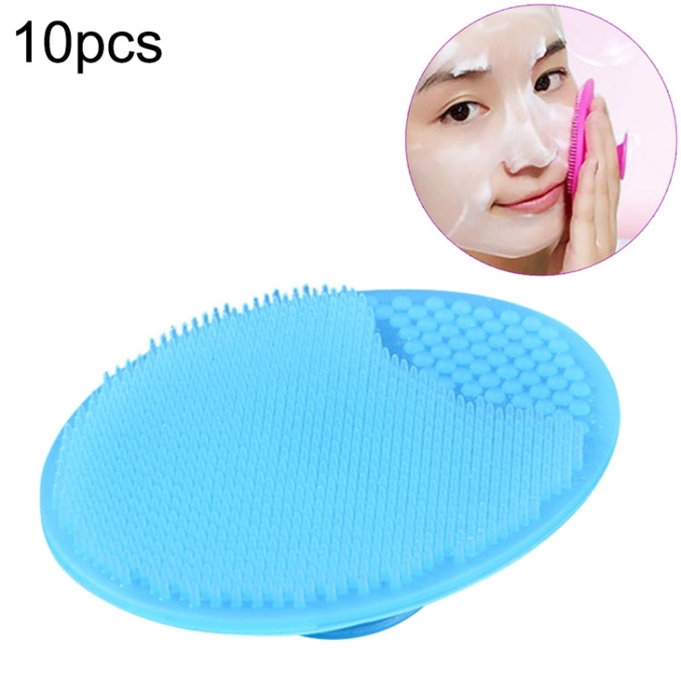 10 PCS Cleaning Pad Wash Face Facial Exfoliating Brush SPA Skin Scrub Cleanser Tool
