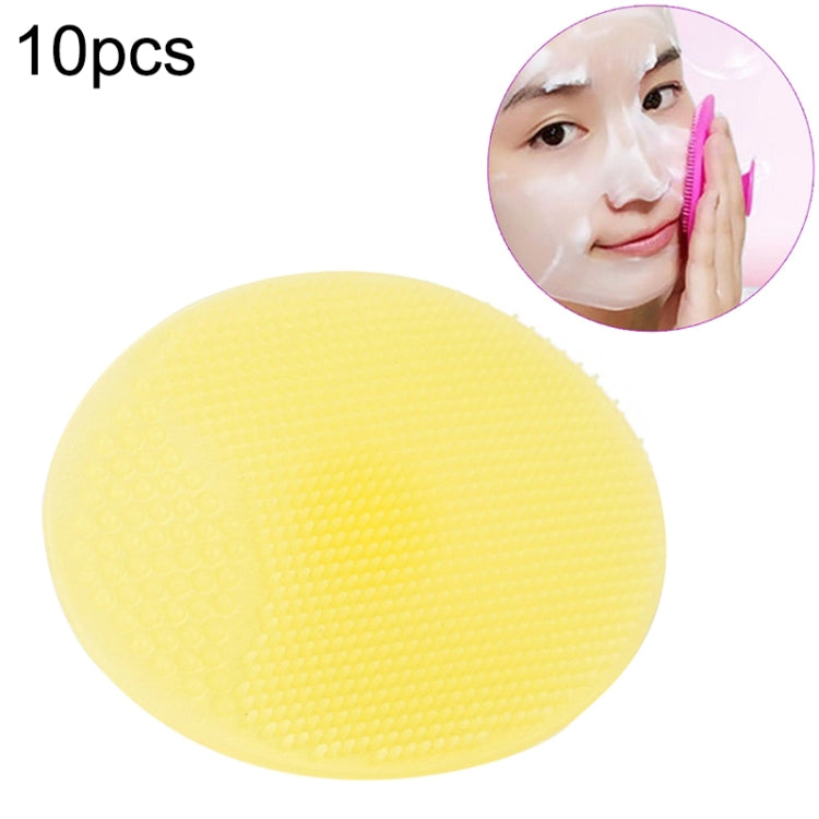 10 PCS Cleaning Pad Wash Face Facial Exfoliating Brush SPA Skin Scrub Cleanser Tool
