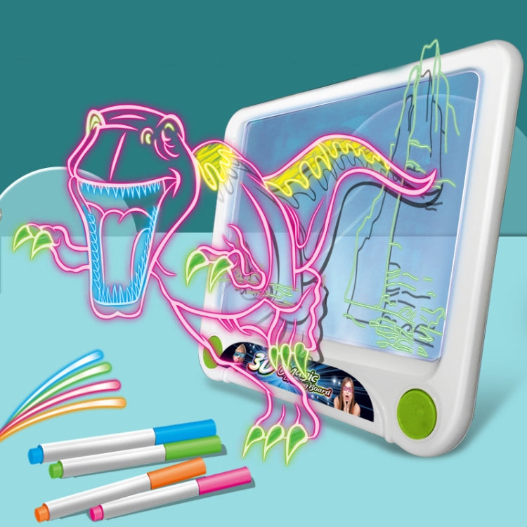 3D Fluorescent Drawing Board Magic Luminous Three-Dimensional Writing Board Graffiti Board Lighting Puzzle Children Drawing Board,Style: Drawing Screen (Space Version)