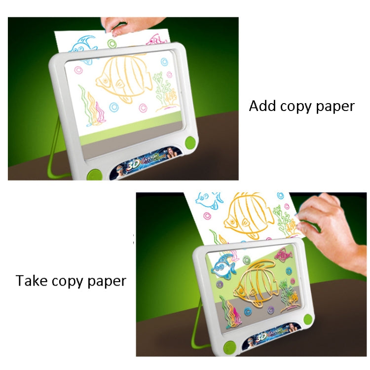 3D Fluorescent Drawing Board Magic Luminous Three-Dimensional Writing Board Graffiti Board Lighting Puzzle Children Drawing Board,Style: Drawing Screen (Space Version)