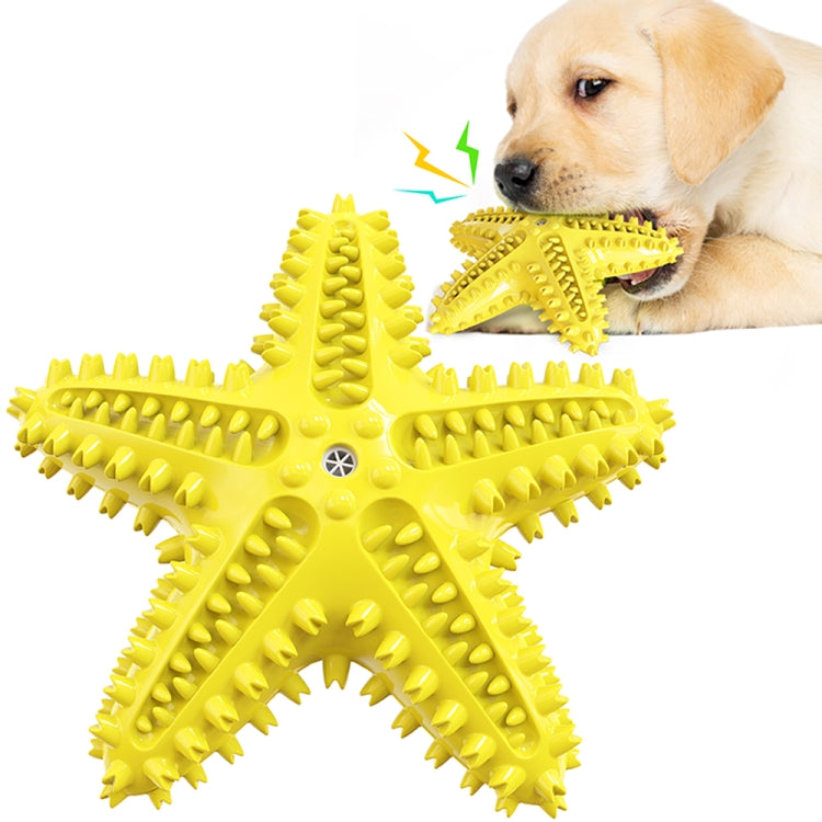 Starfish Voice Pet Dog Toy Molar Stick Leaking Food Dog Toothbrush
