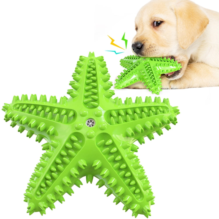 Starfish Voice Pet Dog Toy Molar Stick Leaking Food Dog Toothbrush