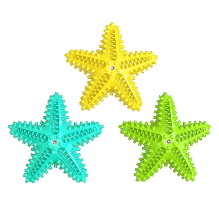 Starfish Voice Pet Dog Toy Molar Stick Leaking Food Dog Toothbrush
