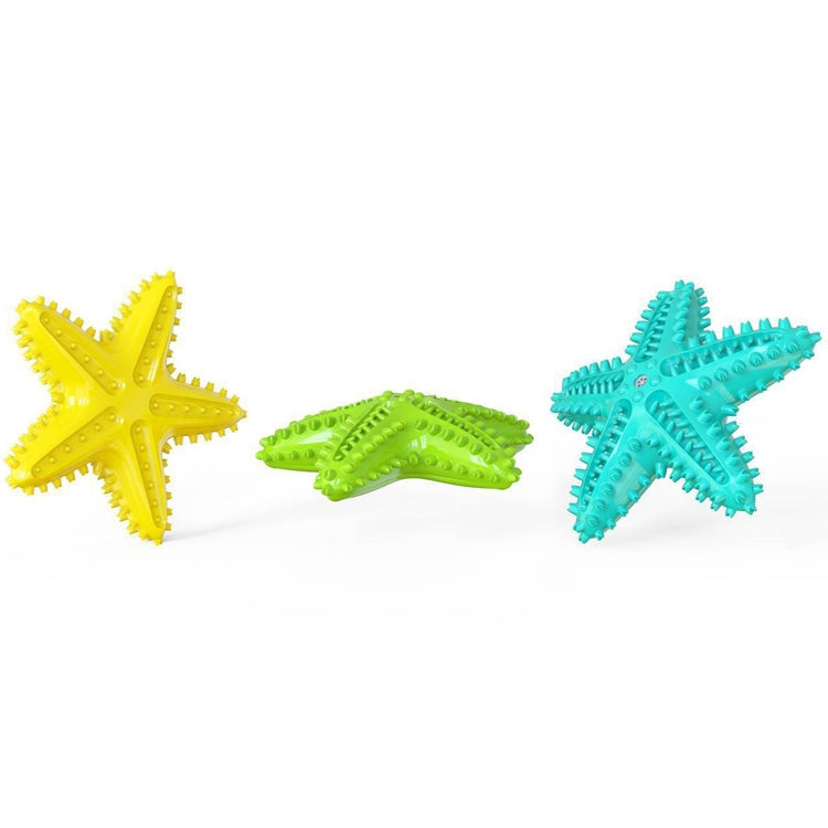 Starfish Voice Pet Dog Toy Molar Stick Leaking Food Dog Toothbrush