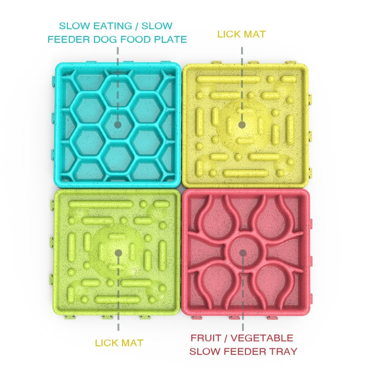 2 PCS Green Dog Choking Prevention Slow Food Bowl Licking Combo Plate