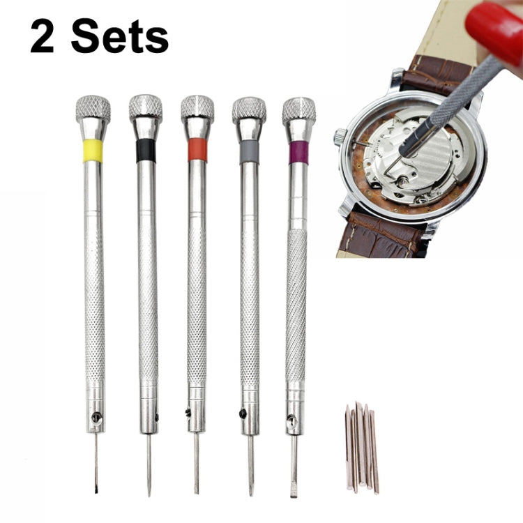 2 Sets Watch Repair Tools Glasses Computer Screwdrivers, Style: White Bits