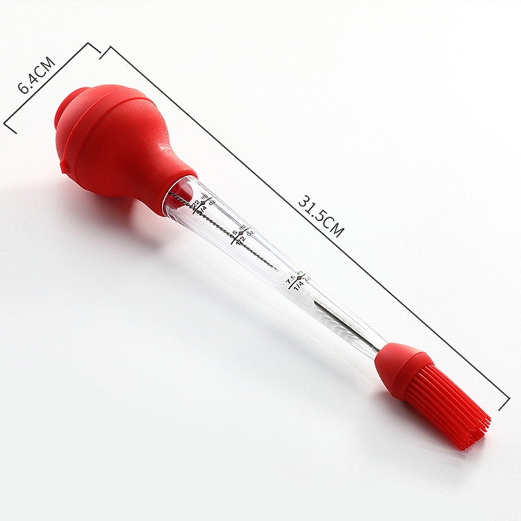 Silicone Turkey Seasoning Pump Barbecue Tool Dripping Seasoning Tube With Cleaning Brush