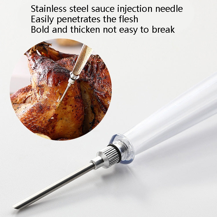 Silicone Turkey Seasoning Pump Barbecue Tool Dripping Seasoning Tube With Cleaning Brush