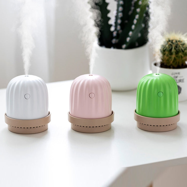 ABT-203 Home Office Desktop Aromatherapy Mini Cactus Humidifier, Colour: White  Rechargeable