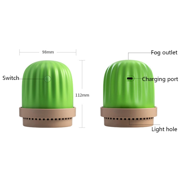 ABT-203 Home Office Desktop Aromatherapy Mini Cactus Humidifier, Colour: White  Rechargeable