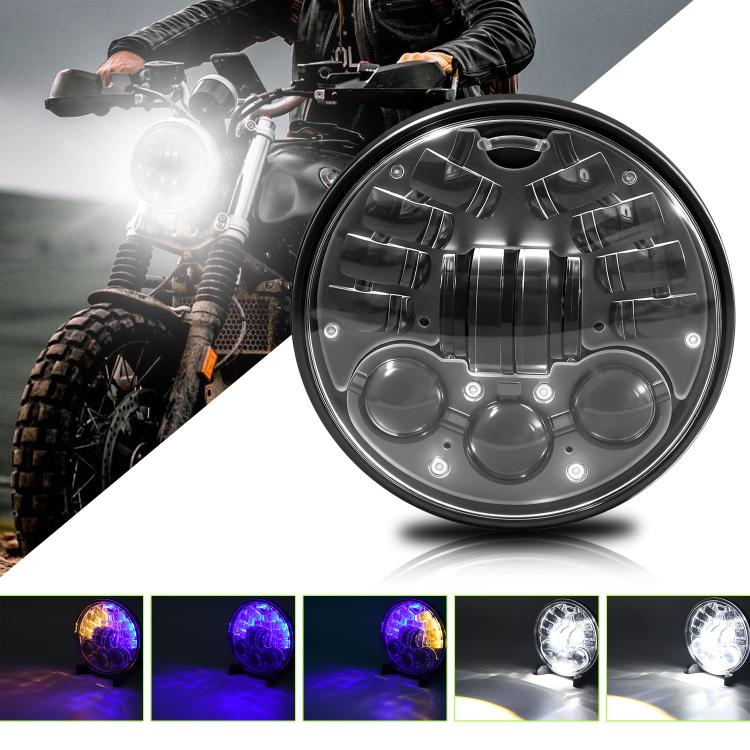 5.75-inch Aluminum Housing Matrix Angel Eye Motorcycle Headlight - H4