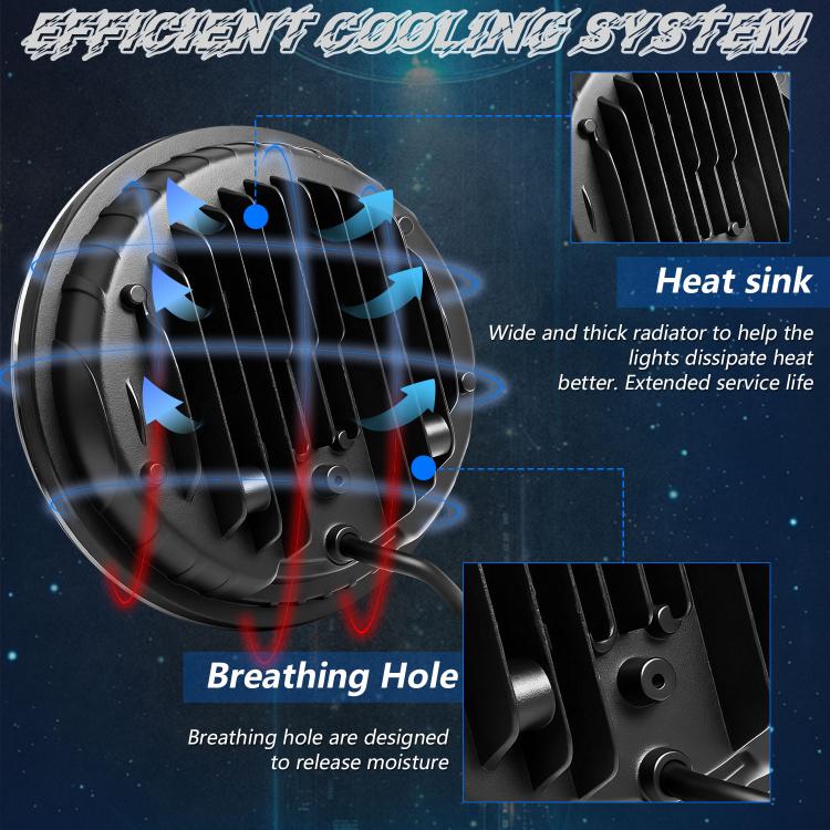 5.75-inch Aluminum Housing Matrix Angel Eye Motorcycle Headlight - H4