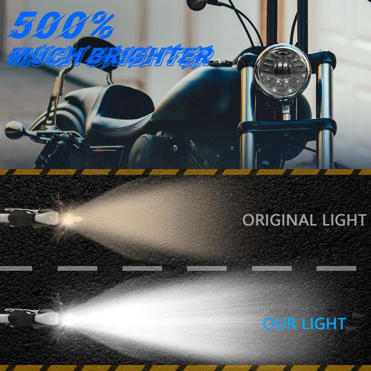 5.75-inch Aluminum Housing Matrix Angel Eye Motorcycle Headlight - H4