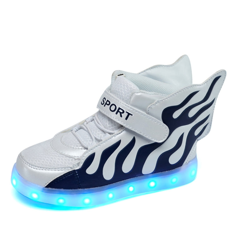 Flashing Shoes USB Charging High-Top Flame Shoes For Children, Size: 33