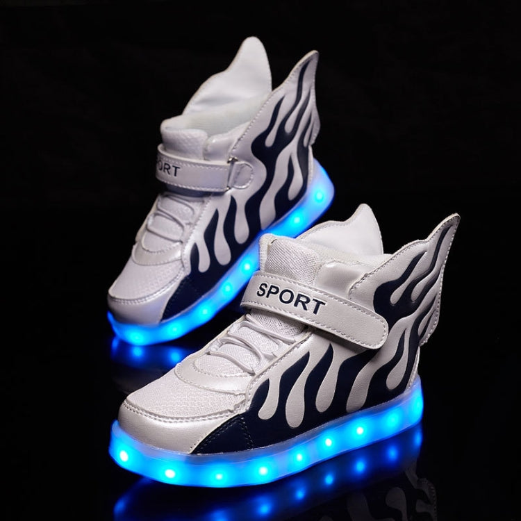 Flashing Shoes USB Charging High-Top Flame Shoes For Children, Size: 33