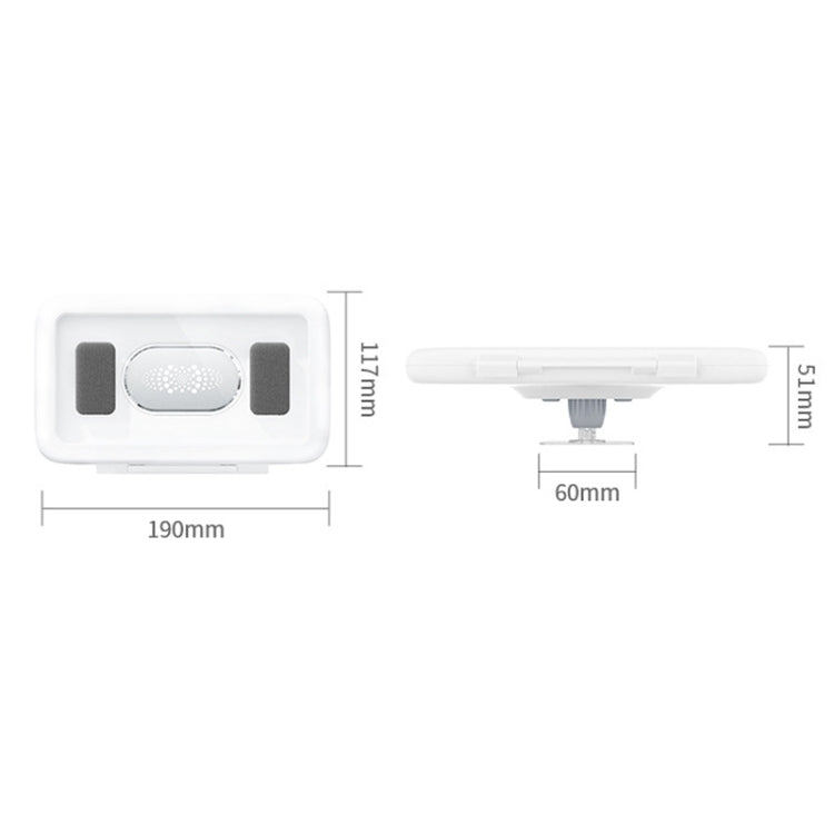 BZ-B33 Bathroom Wall-Mounted Waterproof Bracket 360-Degree Rotating Kitchen Bathroom Waterproof And Anti-Fog Mobile Phone Holder(Cherry Blossom powder)