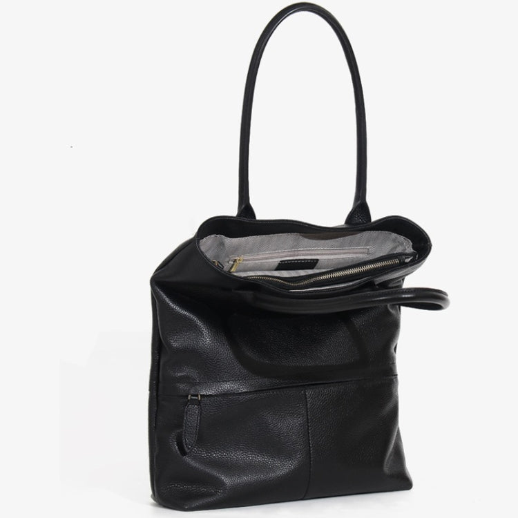 L9099-1 Large Capacity Women Bag One-Shoulder Portable Shopping Bag(Classic Black)