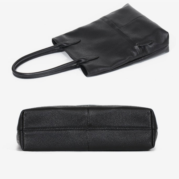 L9099-1 Large Capacity Women Bag One-Shoulder Portable Shopping Bag(Classic Black)