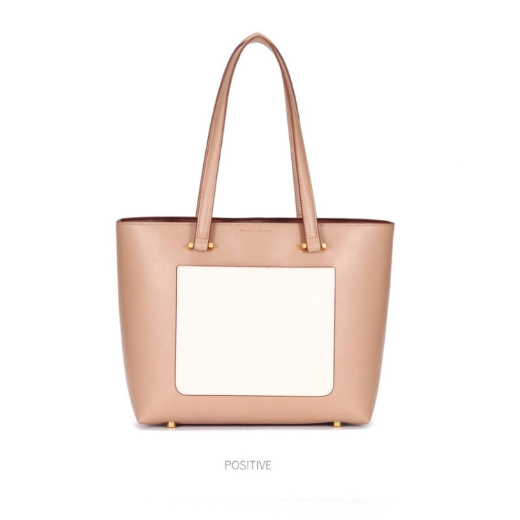 L9042 Crossbody Single Shoulder Female Bag Large Capacity Laptop Bag All-Match Tote Bag(Apricot)