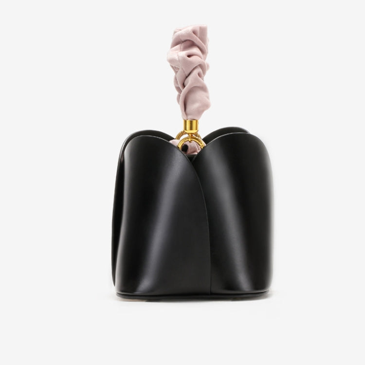 L2071 Mini Petal Portable Bucket Bag Messenger Shoulder Women Bag(Black)