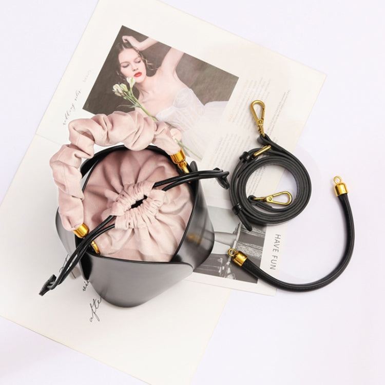 L2071 Mini Petal Portable Bucket Bag Messenger Shoulder Women Bag(Black)