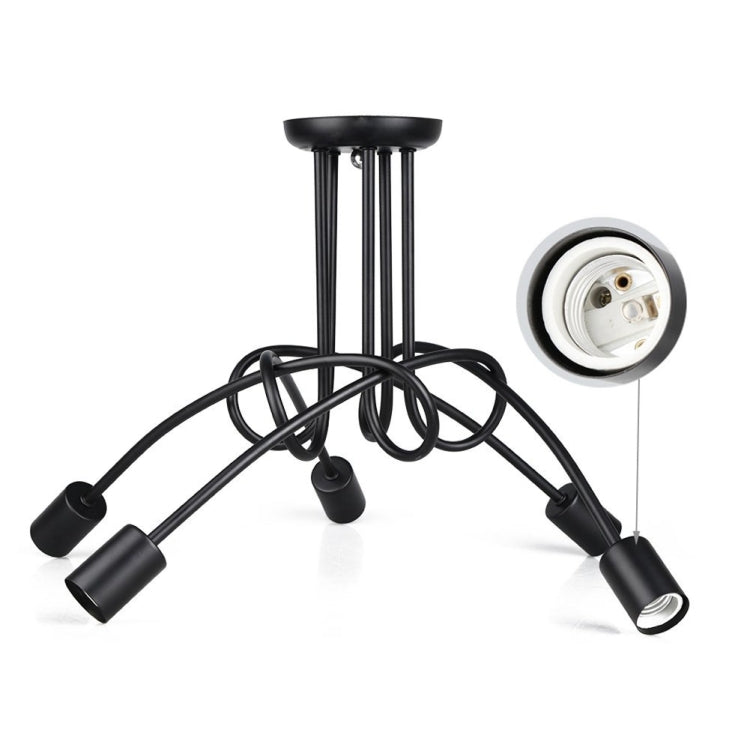 Three-headed Simple Creative Cafe Room Dining Room Bedroom Living Room Wrought Iron Pendant Lamp Ceiling Light with Milky White Dragon Ball Bubble LED