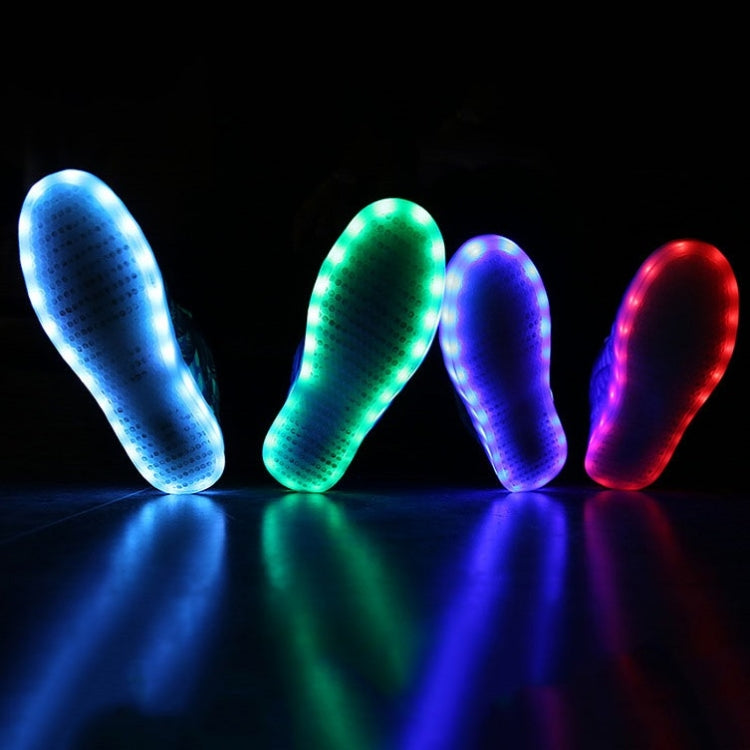 LED Colorful Light Shoes USB Charging Mesh Luminous Shoes, Size: 39