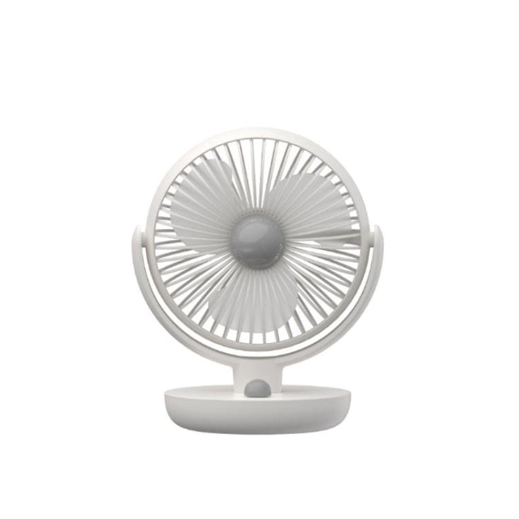 YX-22 Rotating Head Desktop Fan Adjustable Angle Aromatherapy Fan USB Charging Fan(White)