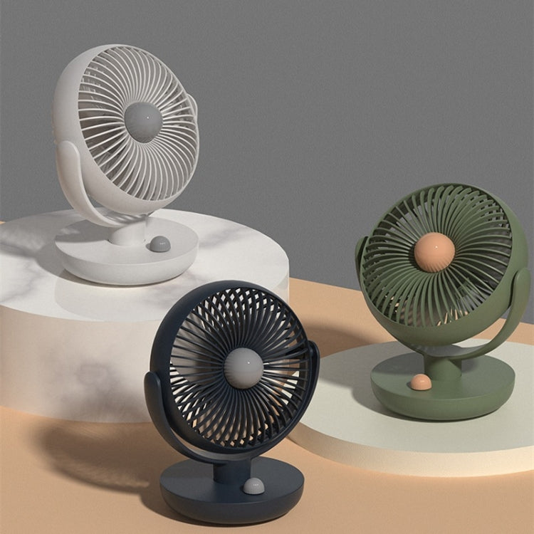 YX-22 Rotating Head Desktop Fan Adjustable Angle Aromatherapy Fan USB Charging Fan(White)