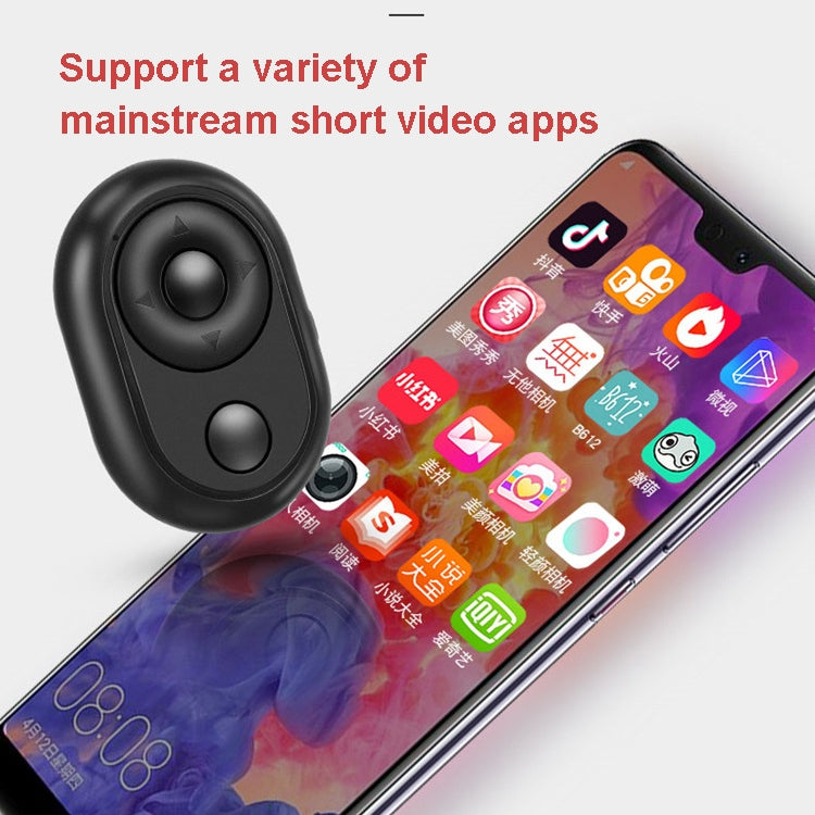 3 PCS Mini Bluetooth Remote Control Live Streaming Likes Video Recording Novel Page Flip Remote Control Selfie, Random Color Delivery