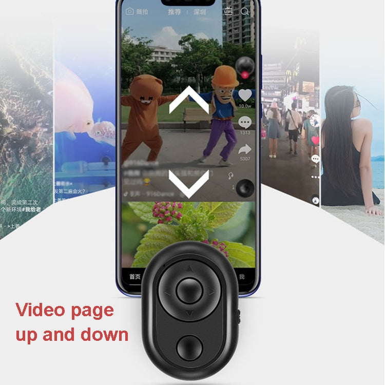 3 PCS Mini Bluetooth Remote Control Live Streaming Likes Video Recording Novel Page Flip Remote Control Selfie, Random Color Delivery