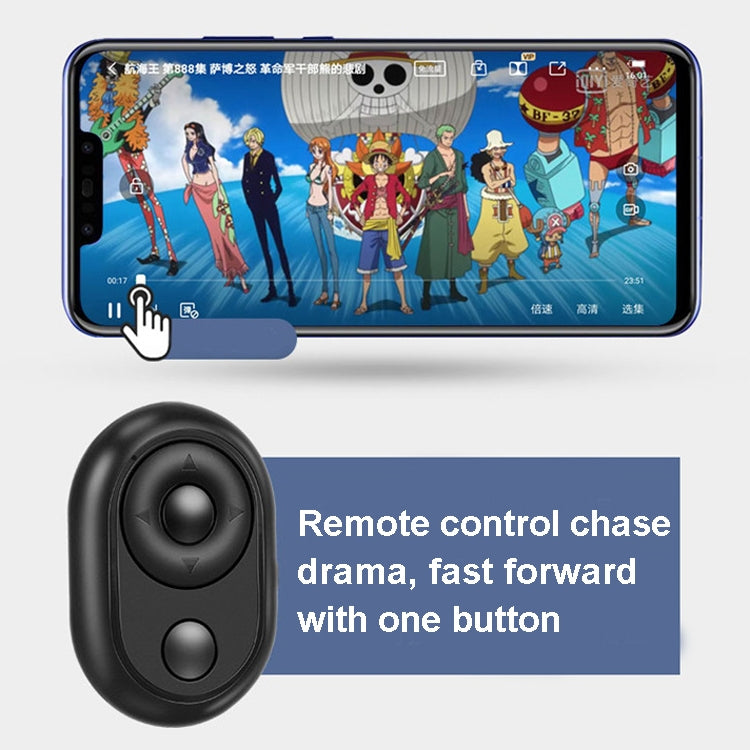 3 PCS Mini Bluetooth Remote Control Live Streaming Likes Video Recording Novel Page Flip Remote Control Selfie, Random Color Delivery