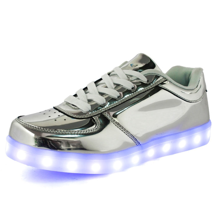 Gold And Silver Colorful Light Shoes LED Light-Up Shoes, Size: 43