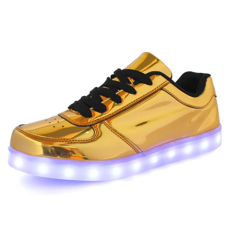 Gold And Silver Colorful Light Shoes LED Light-Up Shoes, Size: 44